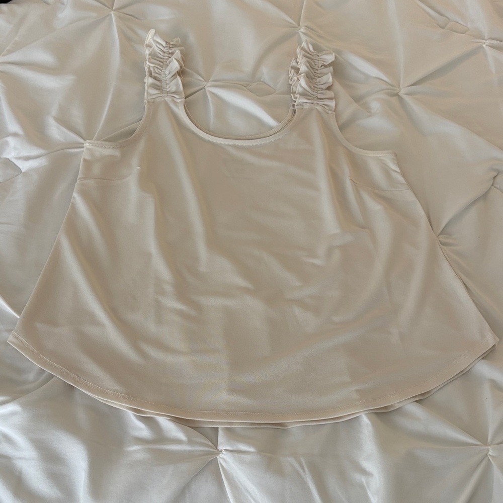 Grace & Lace Cream Sleeveless Top
